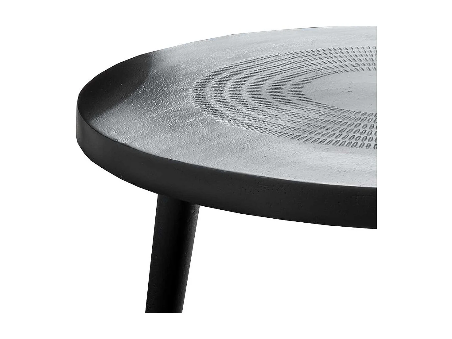 Schwarzer Beistelltisch aus Metall Industry und Loft Stil