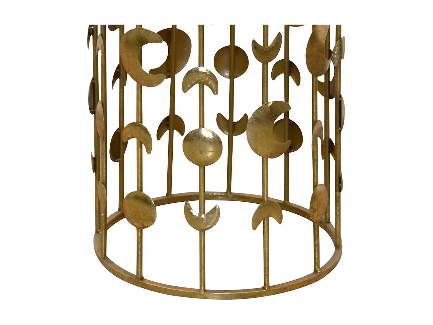 Ausgefallener Beistelltisch in Goldfarben Glas & Metall