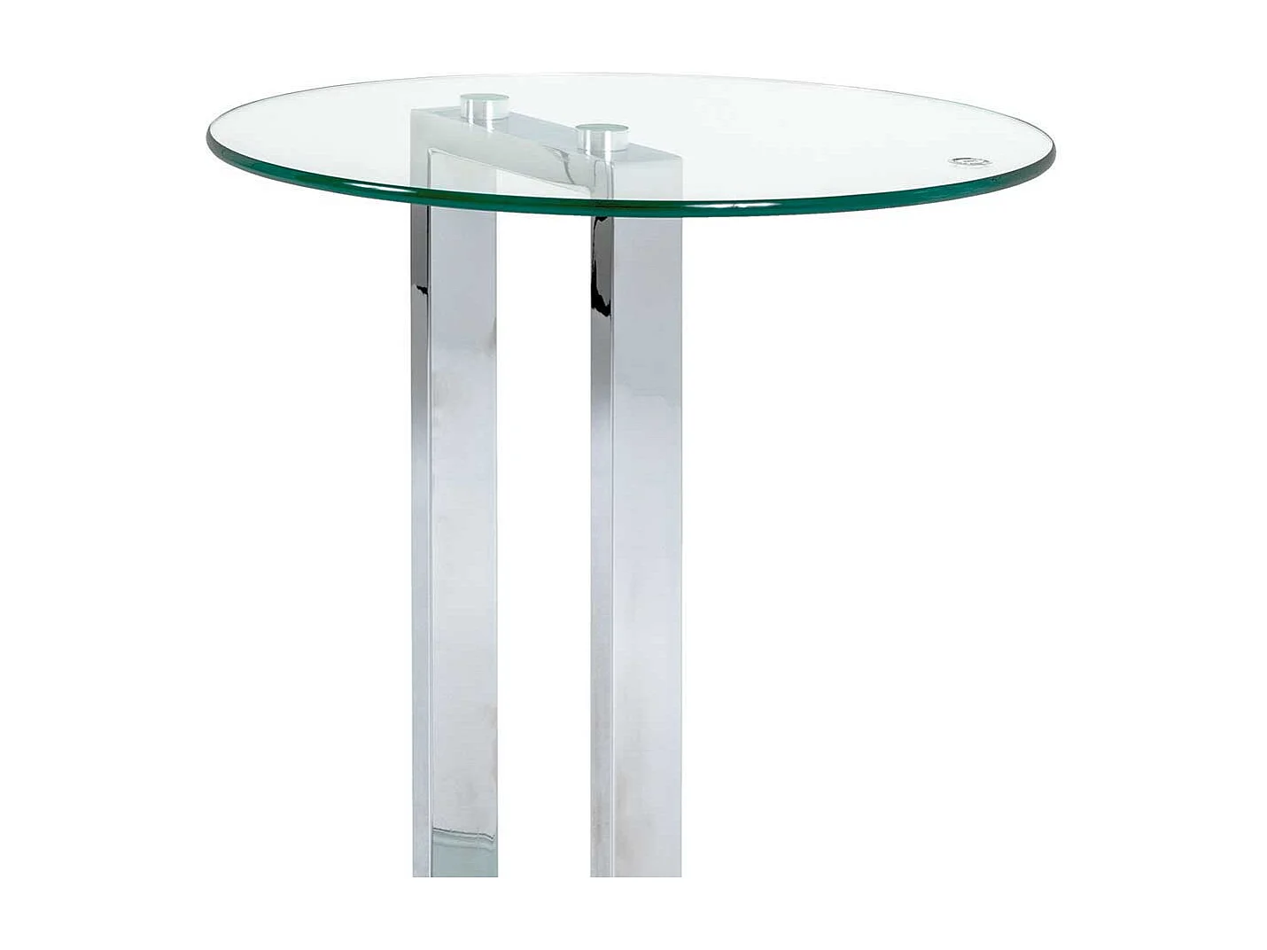 Glas Beistelltisch aus Stahl runder Platte