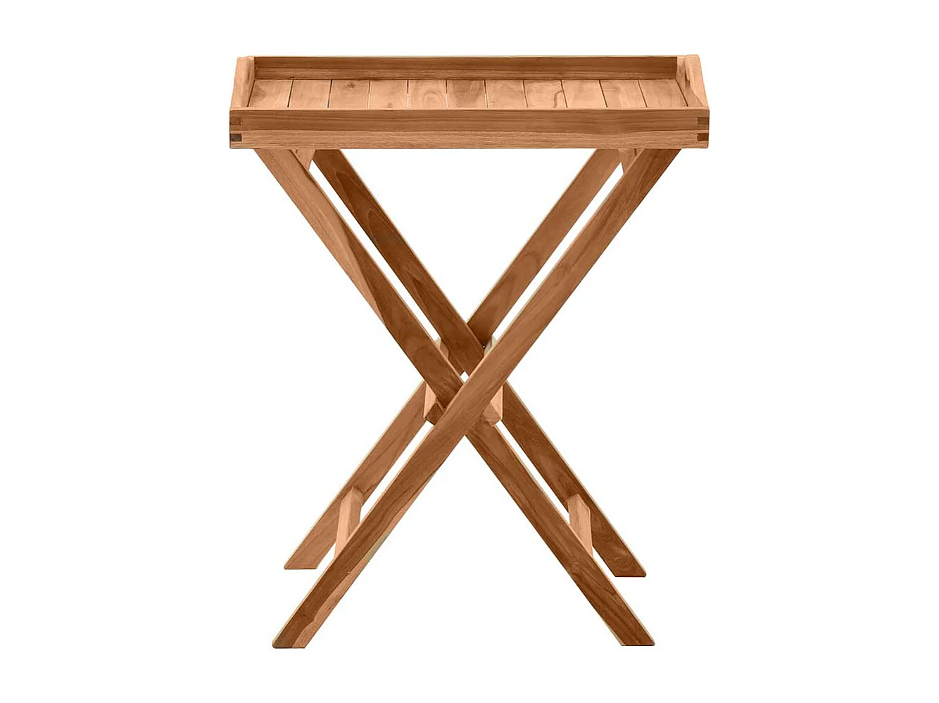 Garten Beistelltisch aus Teak Massivholz klappbar