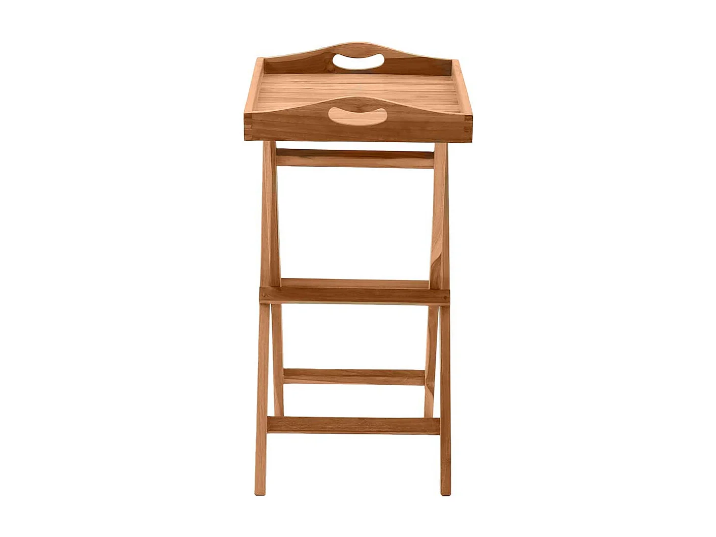 Garten Beistelltisch aus Teak Massivholz klappbar