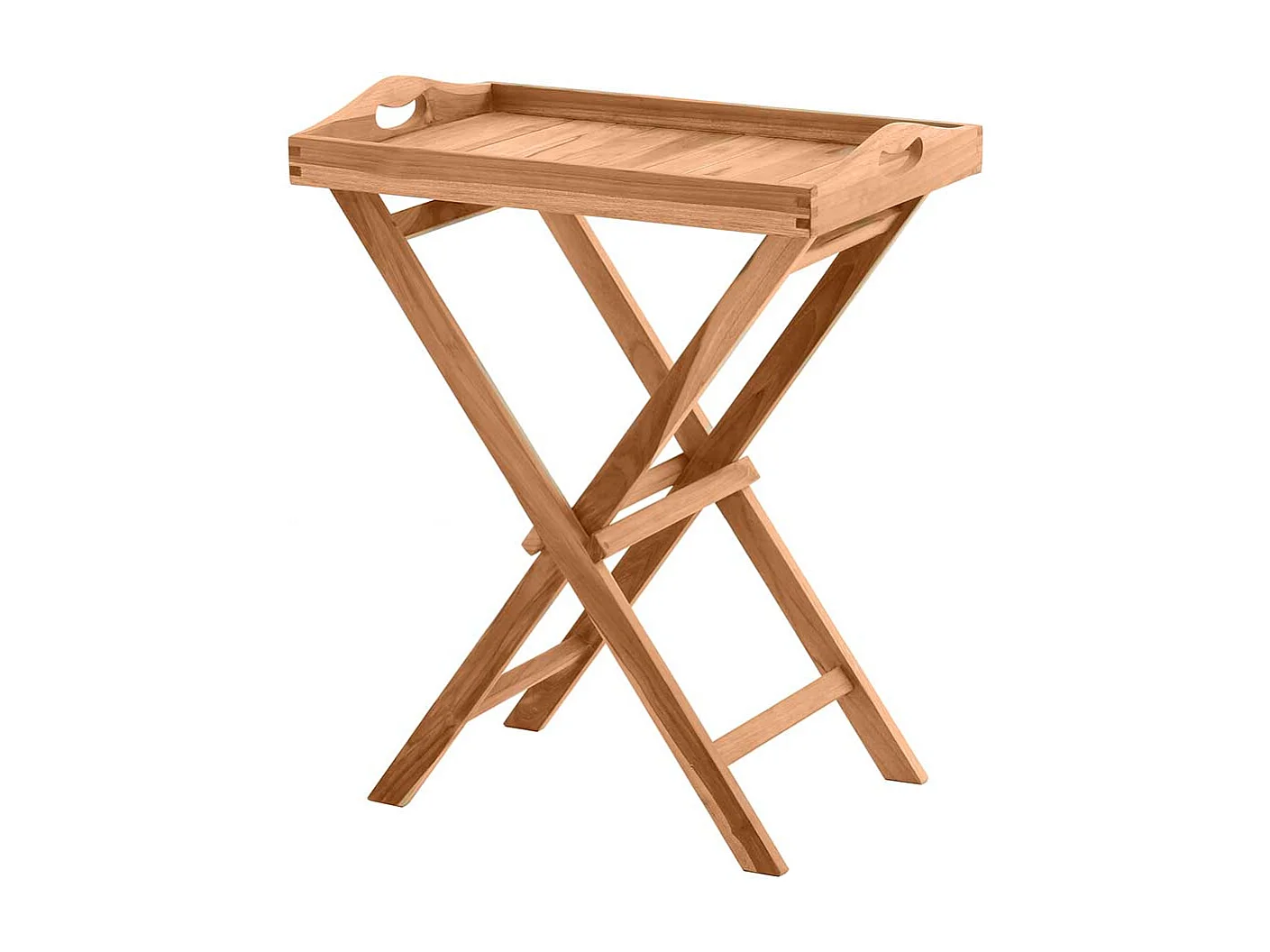 Garten Beistelltisch aus Teak Massivholz klappbar