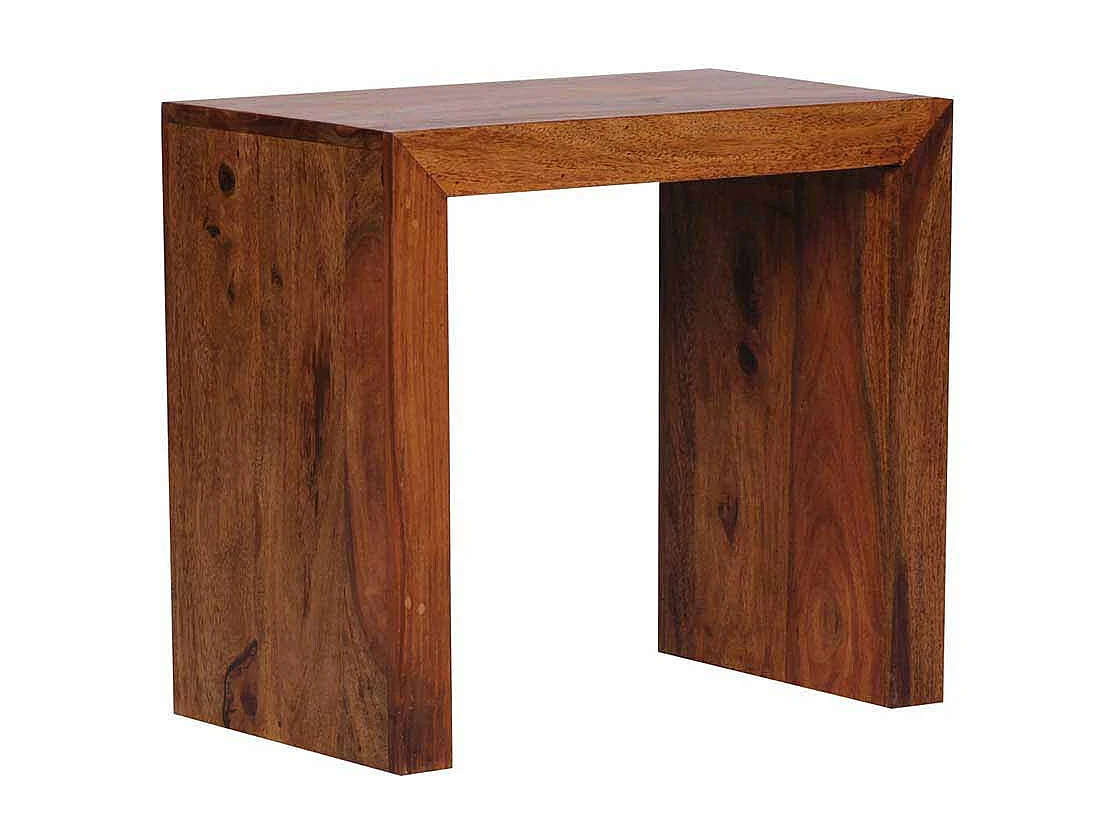 Massivholz Beistelltisch aus Sheesham lackiert Landhausstil (dreiteilig)