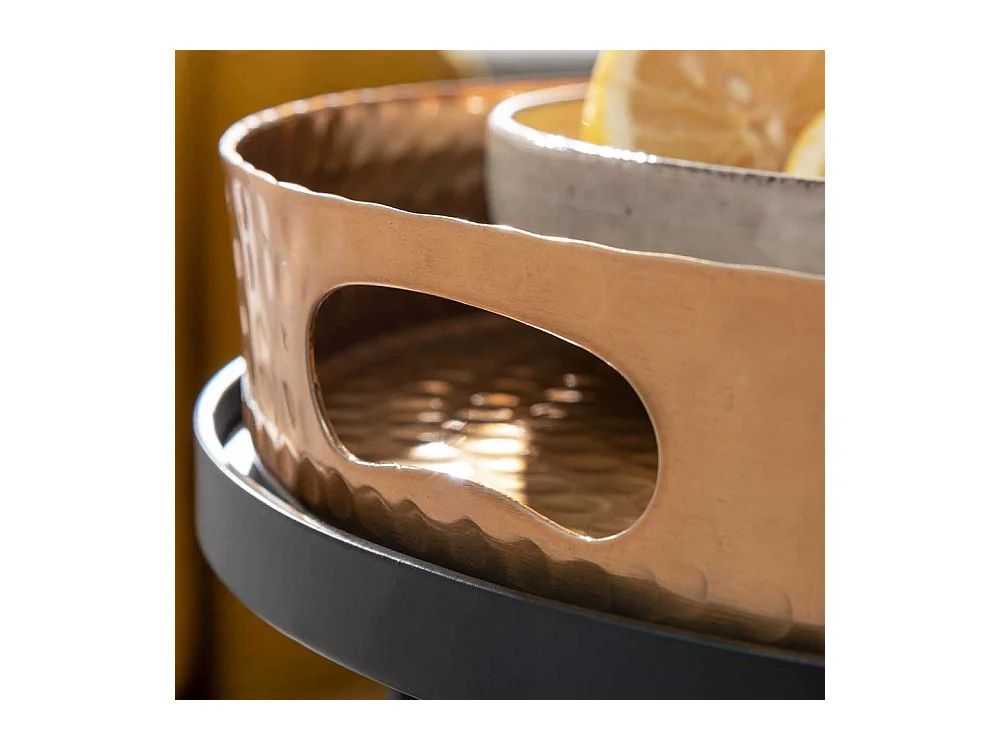 Zwei Beistelltische in Goldfarben und Schwarz orientalischen Stil (zweiteilig)