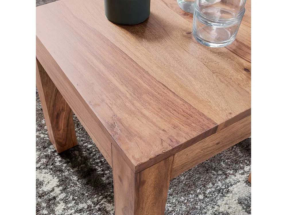 Beistelltisch Sofa massiv mit quadratischer Tischplatte 40 cm hoch
