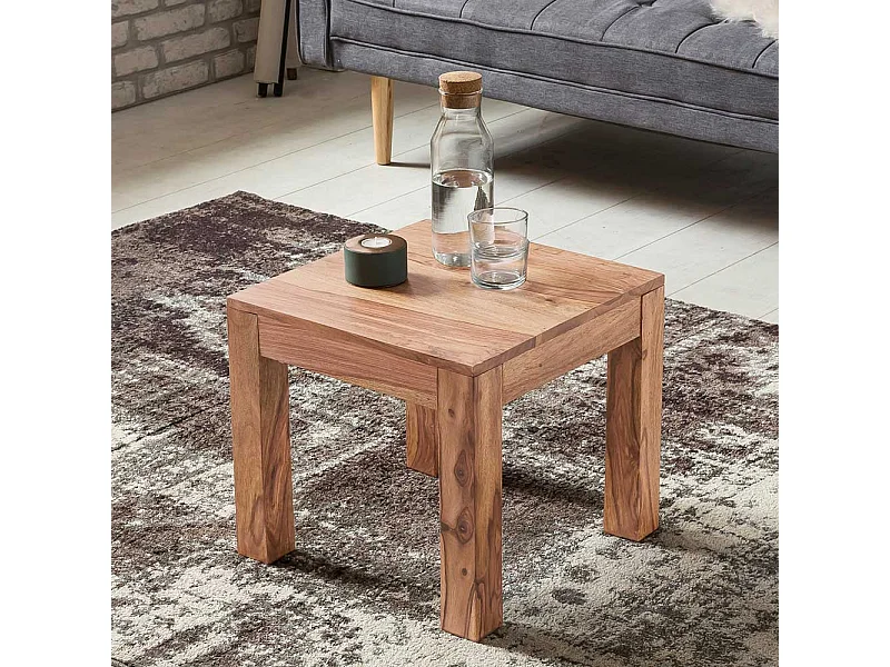 Beistelltisch Sofa massiv mit quadratischer Tischplatte 40 cm hoch