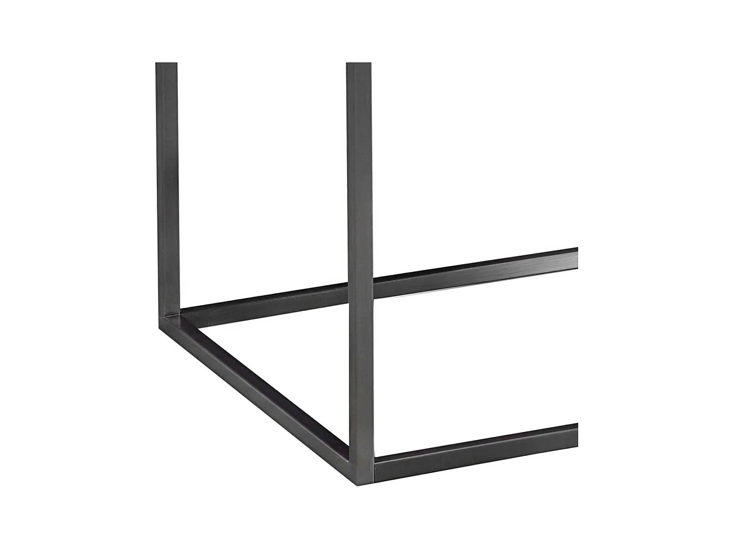 Luxus Beistelltisch mit Marmorplatte Bügelgestell aus Edelstahl