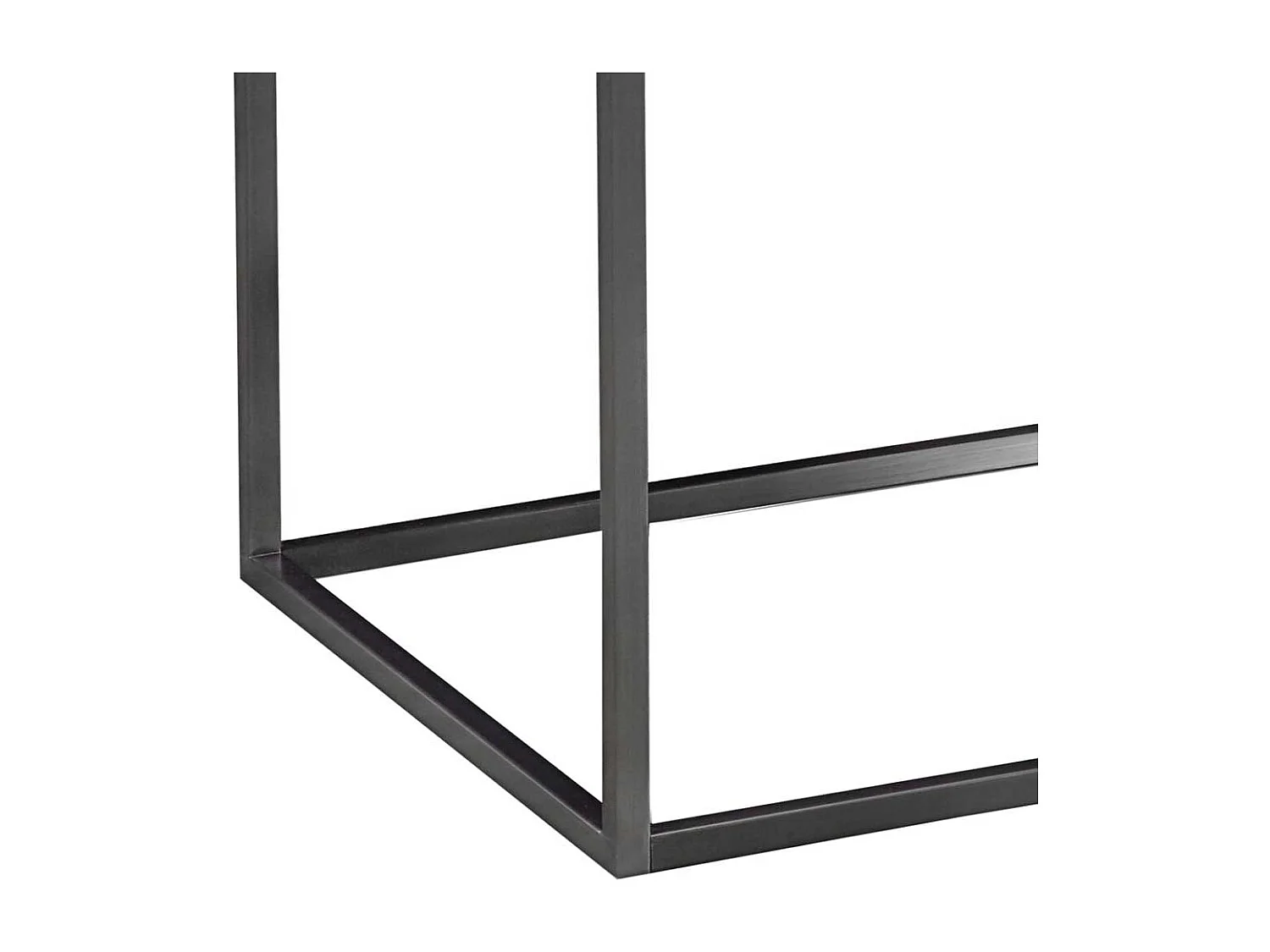 Luxus Beistelltisch mit Marmorplatte Bügelgestell aus Edelstahl