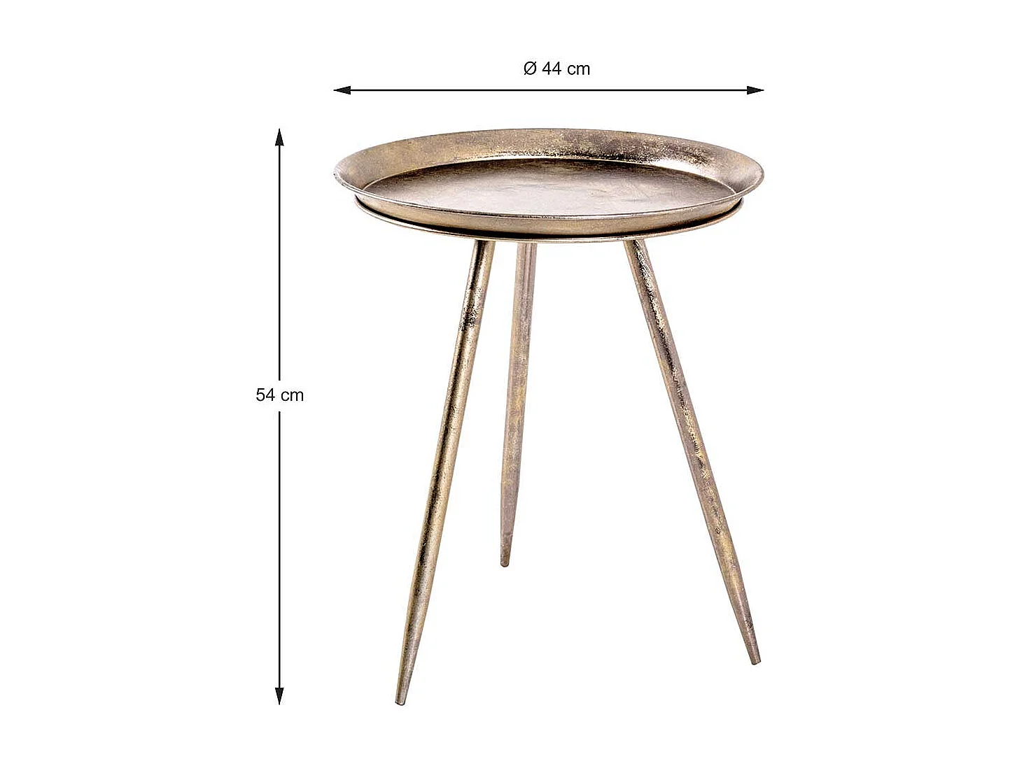 Eleganter Beistelltisch in Bronze Metall