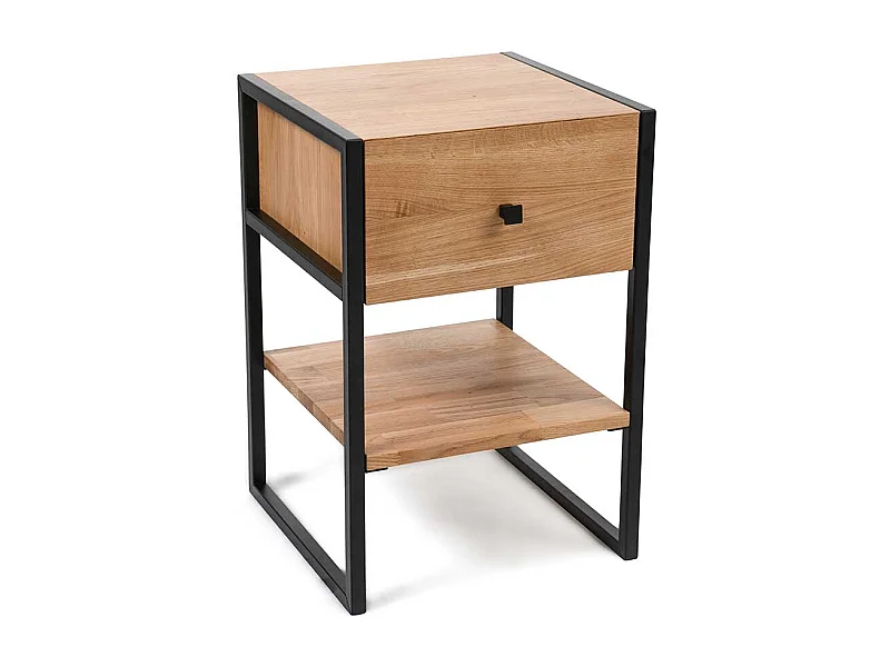 Beistelltischchen aus Wildeiche Massivholz Bügelgestell