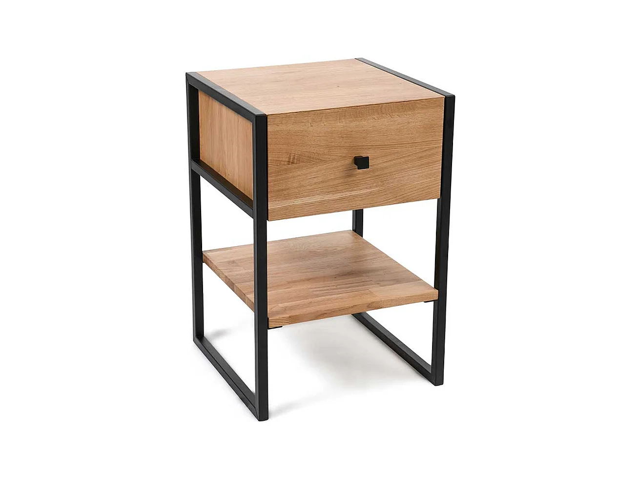 Beistelltischchen aus Wildeiche Massivholz Bügelgestell