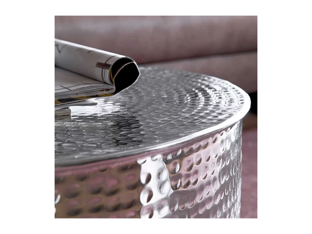 Beistelltisch aus Aluminium Zylinderform