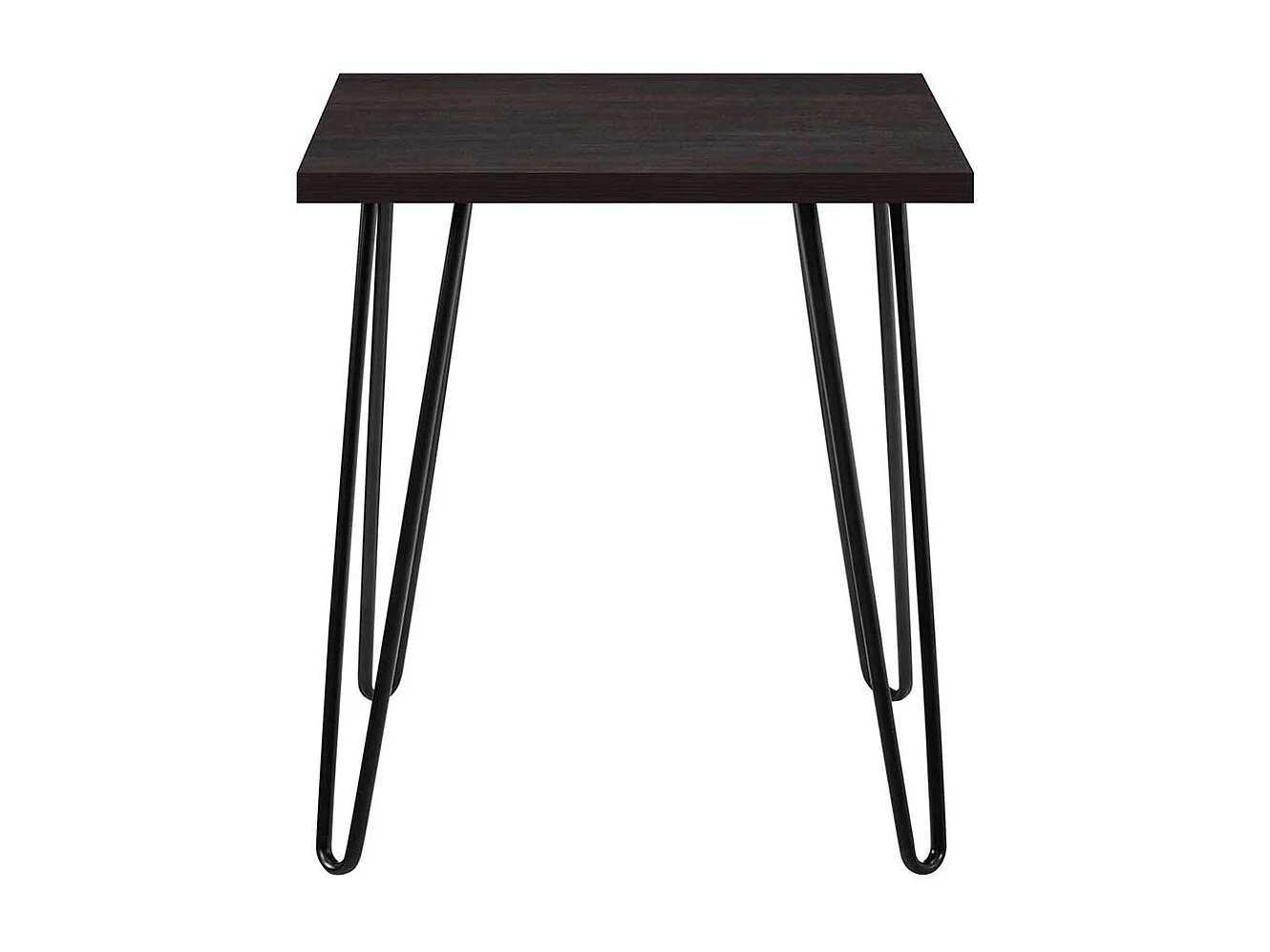 Beistelltischchen im Retrostil Dunkelbraun und Schwarz