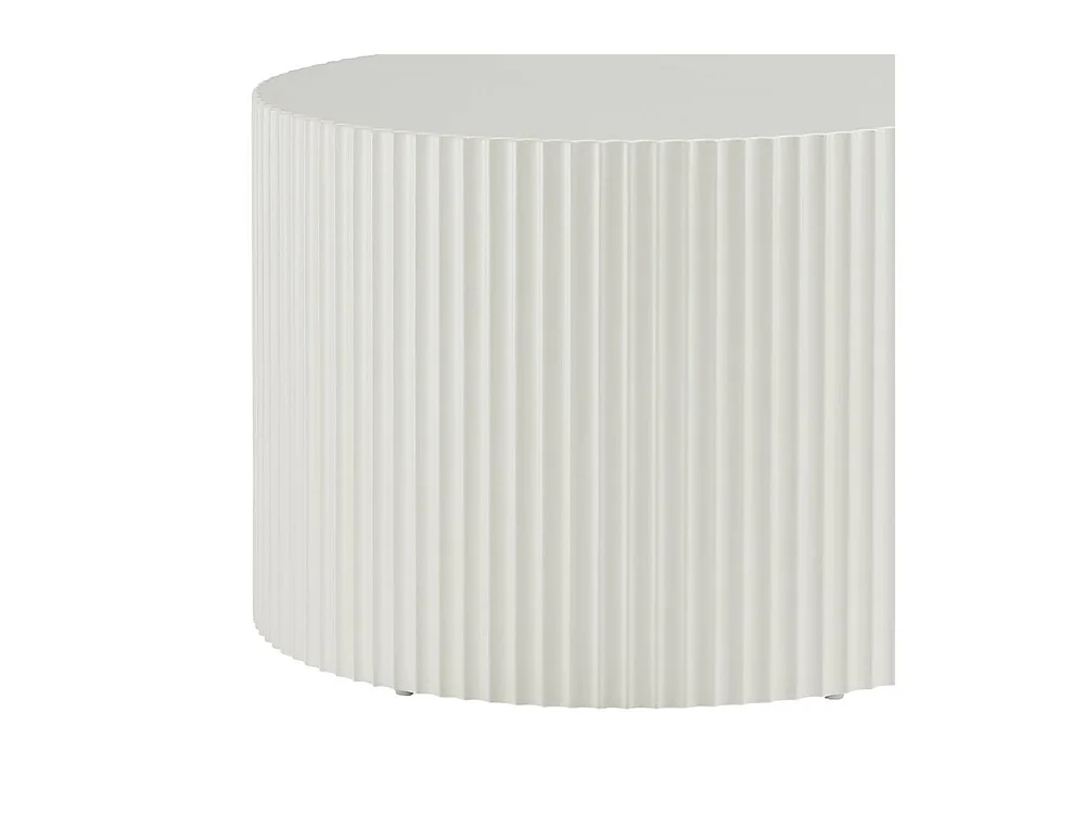 Zweisatztisch Beistelltisch in Naturweiß im Skandi Design (zweiteilig)