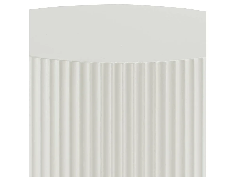 Zweisatztisch Beistelltisch in Naturweiß im Skandi Design (zweiteilig)