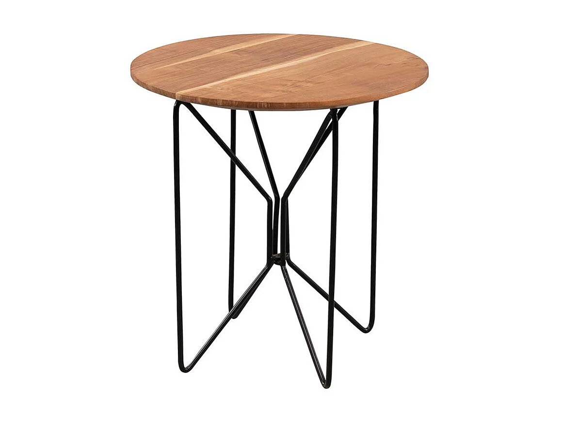 Beitisch Beistelltisch in Schwarz und Akaziefarben