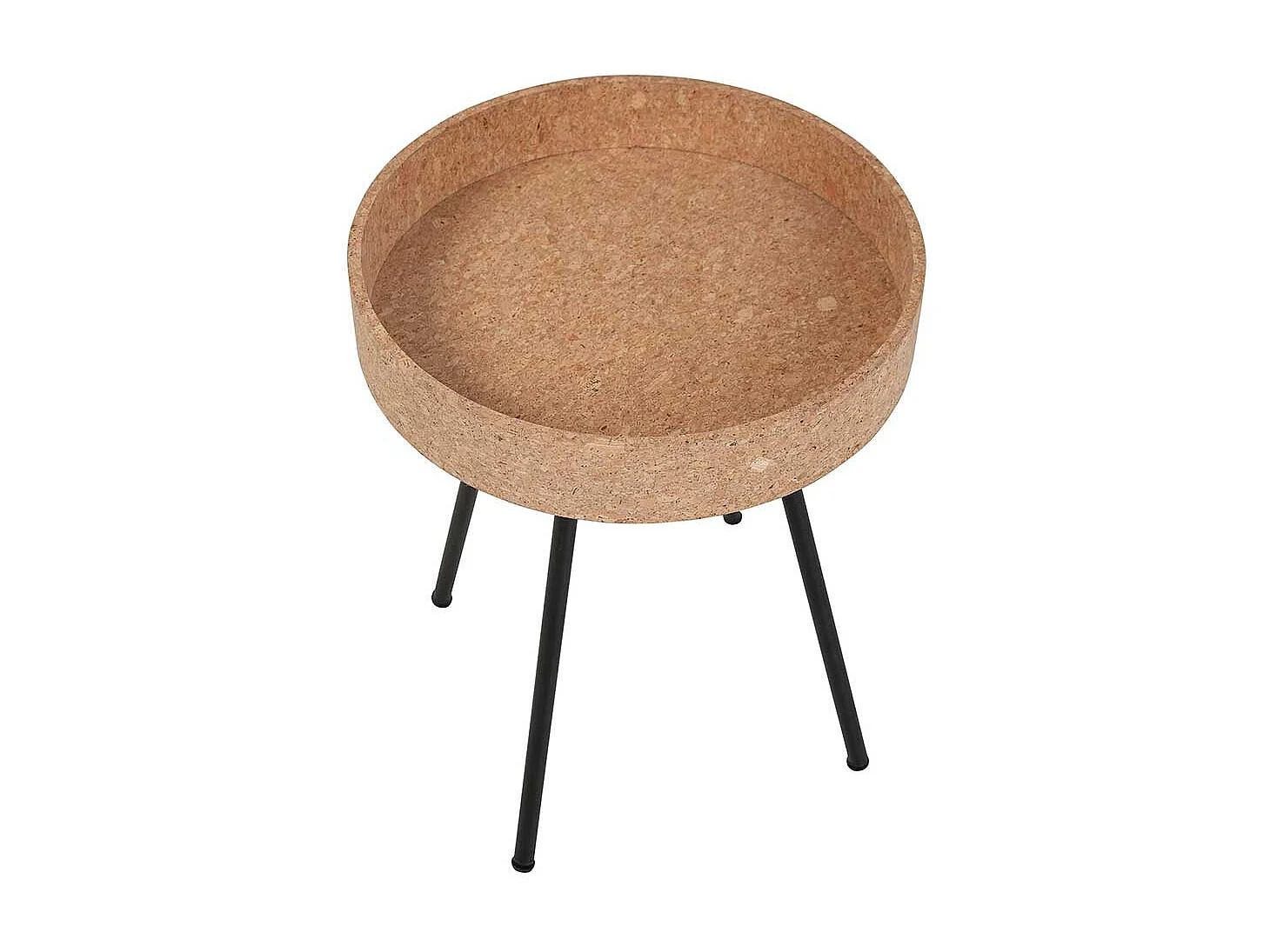 Beistelltisch Set mit Korkplatte Vierfußgestell aus Metall (zweiteilig)