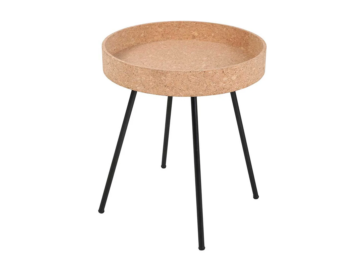Beistelltisch Set mit Korkplatte Vierfußgestell aus Metall (zweiteilig)