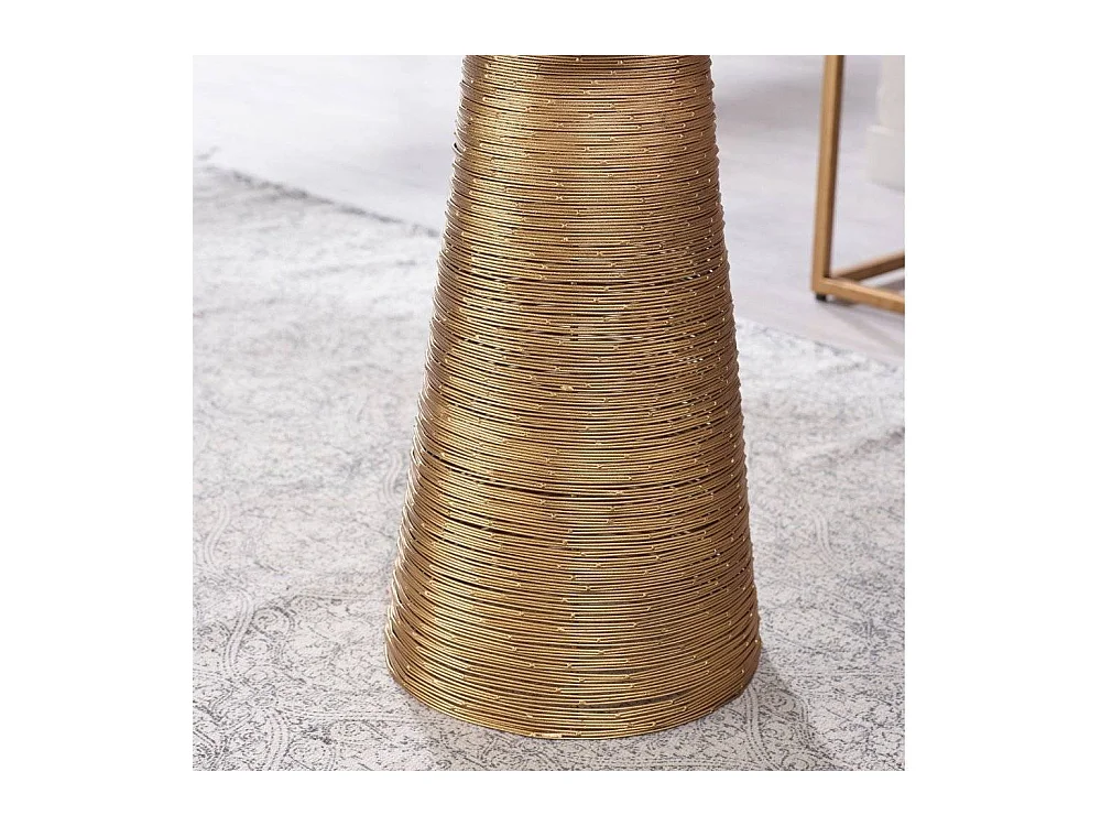 Beistelltisch Sofa rund 45 cm hoch Metallplatte und Säulengestell