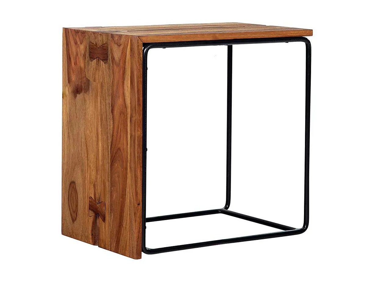 Beistelltisch Couchtisch in Sheeshamfarben und Schwarz