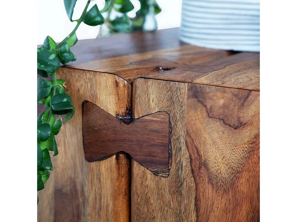 Beistelltisch Couchtisch in Sheeshamfarben und Schwarz