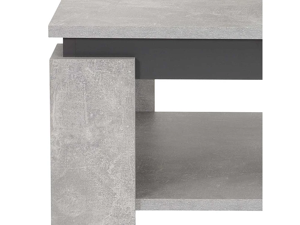 Beistelltisch Sofa modern in Beton Grau und Anthrazit 41 cm hoch