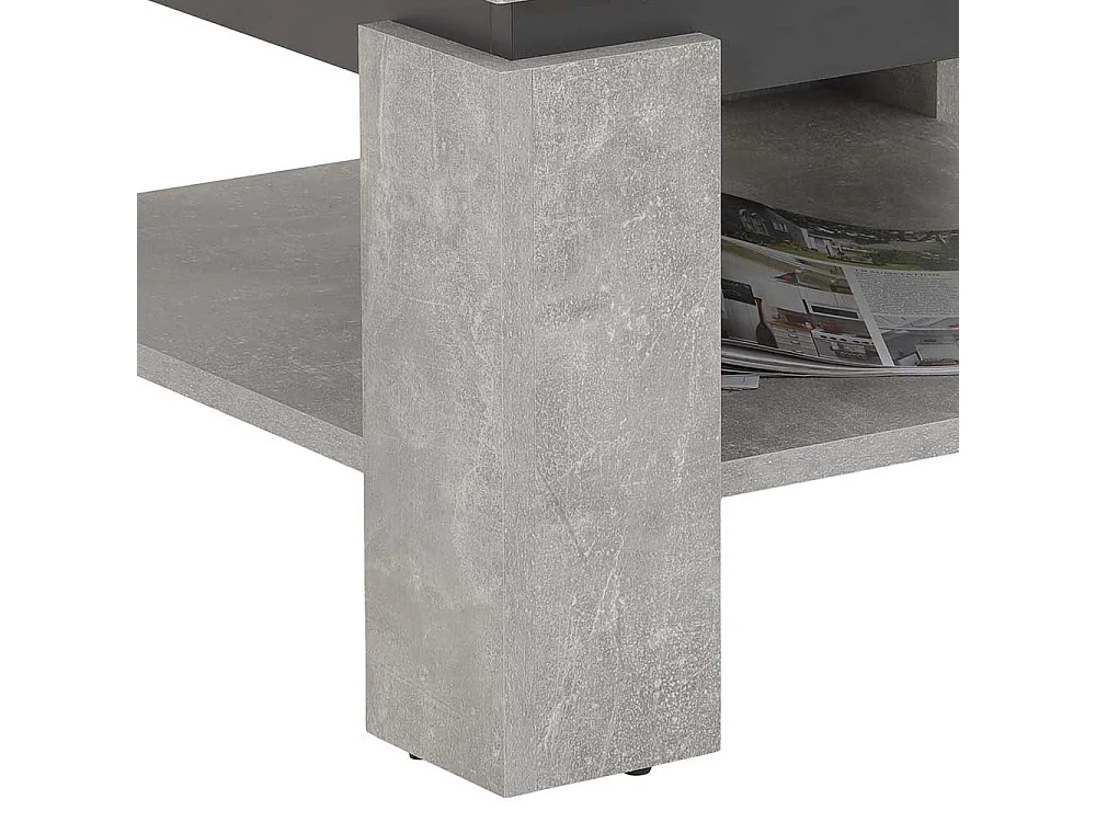 Beistelltisch Sofa modern in Beton Grau und Anthrazit 41 cm hoch