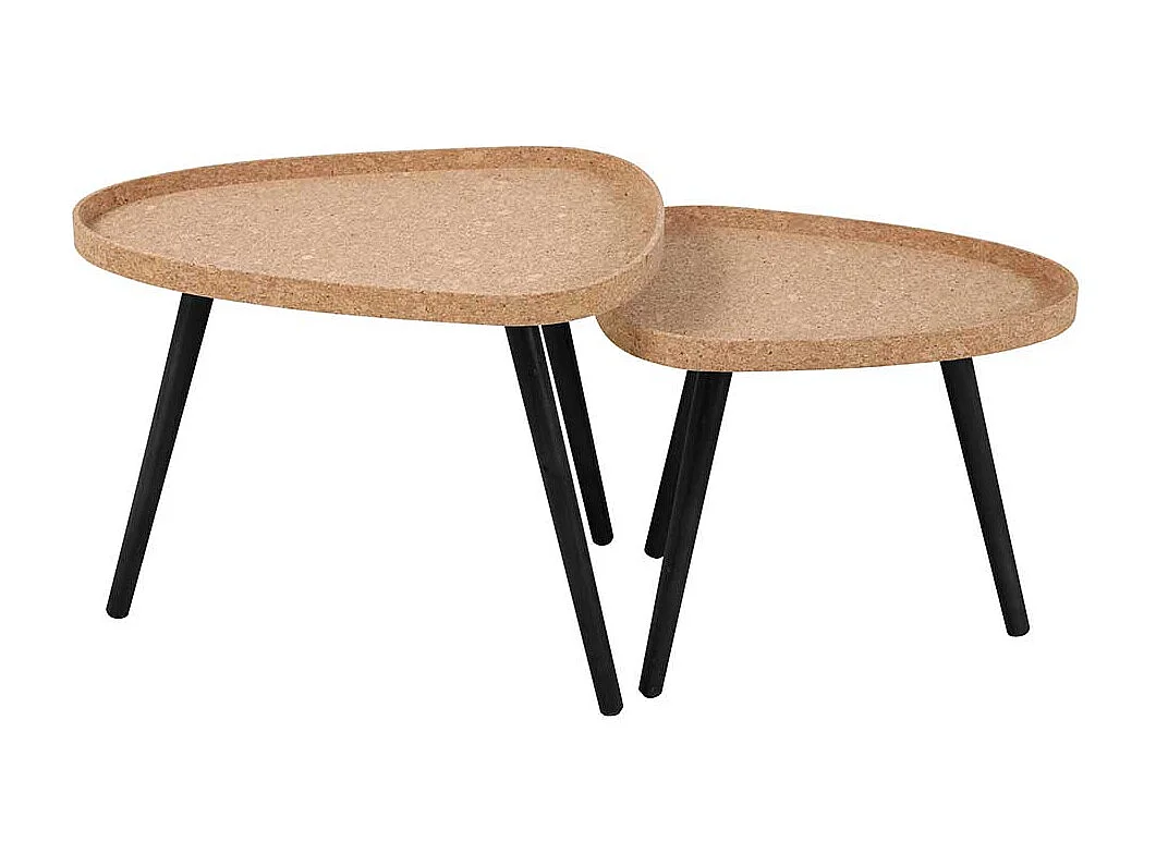 Beistelltische Kork mit Dreifußgestell modernem Design (zweiteilig)