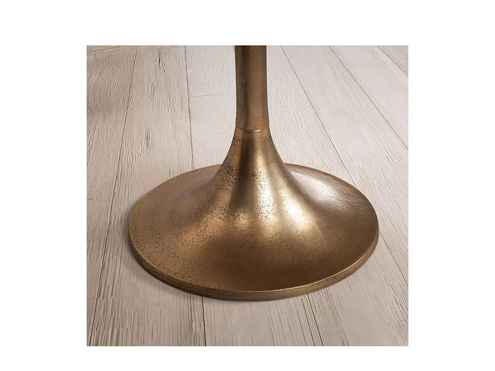 Couchtisch Beistelltisch in Goldfarben mit Metallplatte