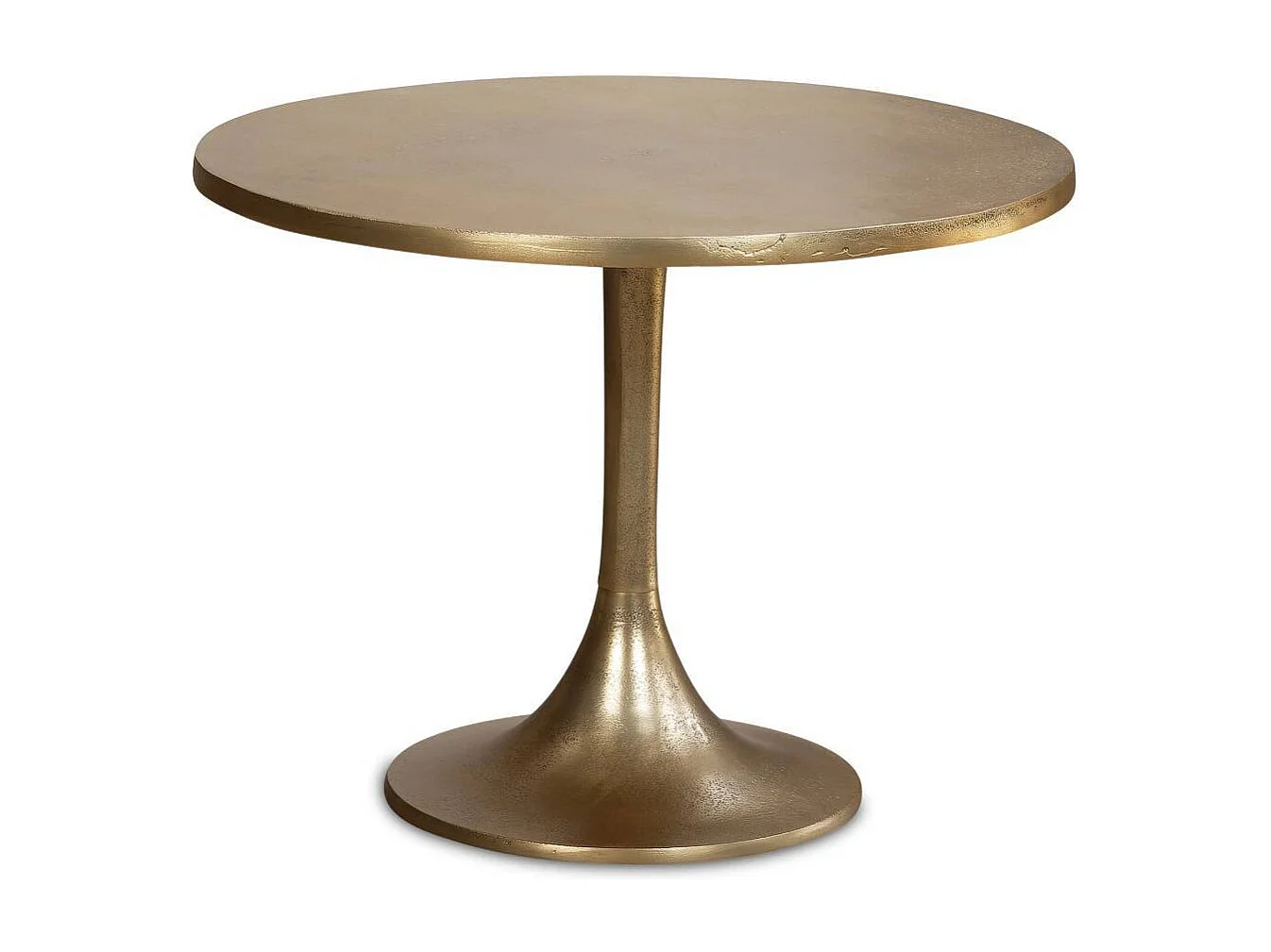 Couchtisch Beistelltisch in Goldfarben mit Metallplatte