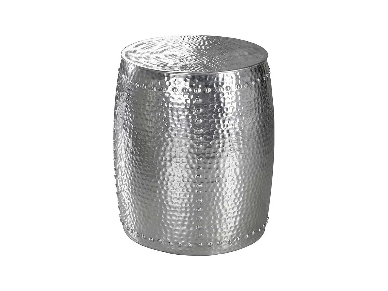 Design Beistelltisch in Hammerschlag Optik handgearbeitet