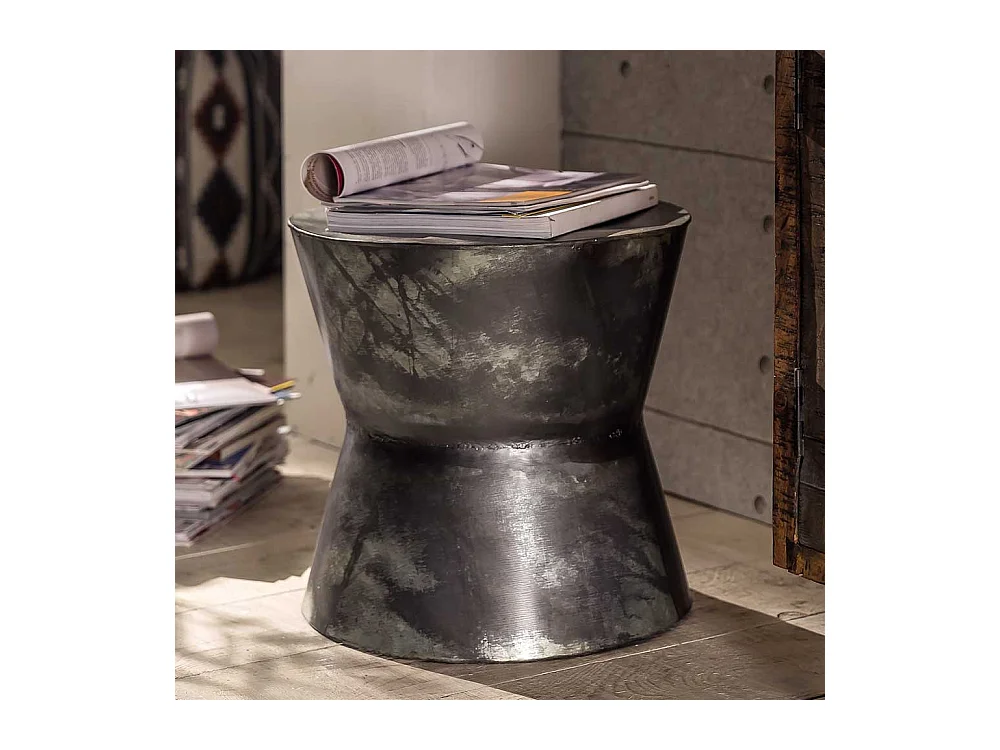 Industrial Beistelltisch aus Eisen runder Tischplatte