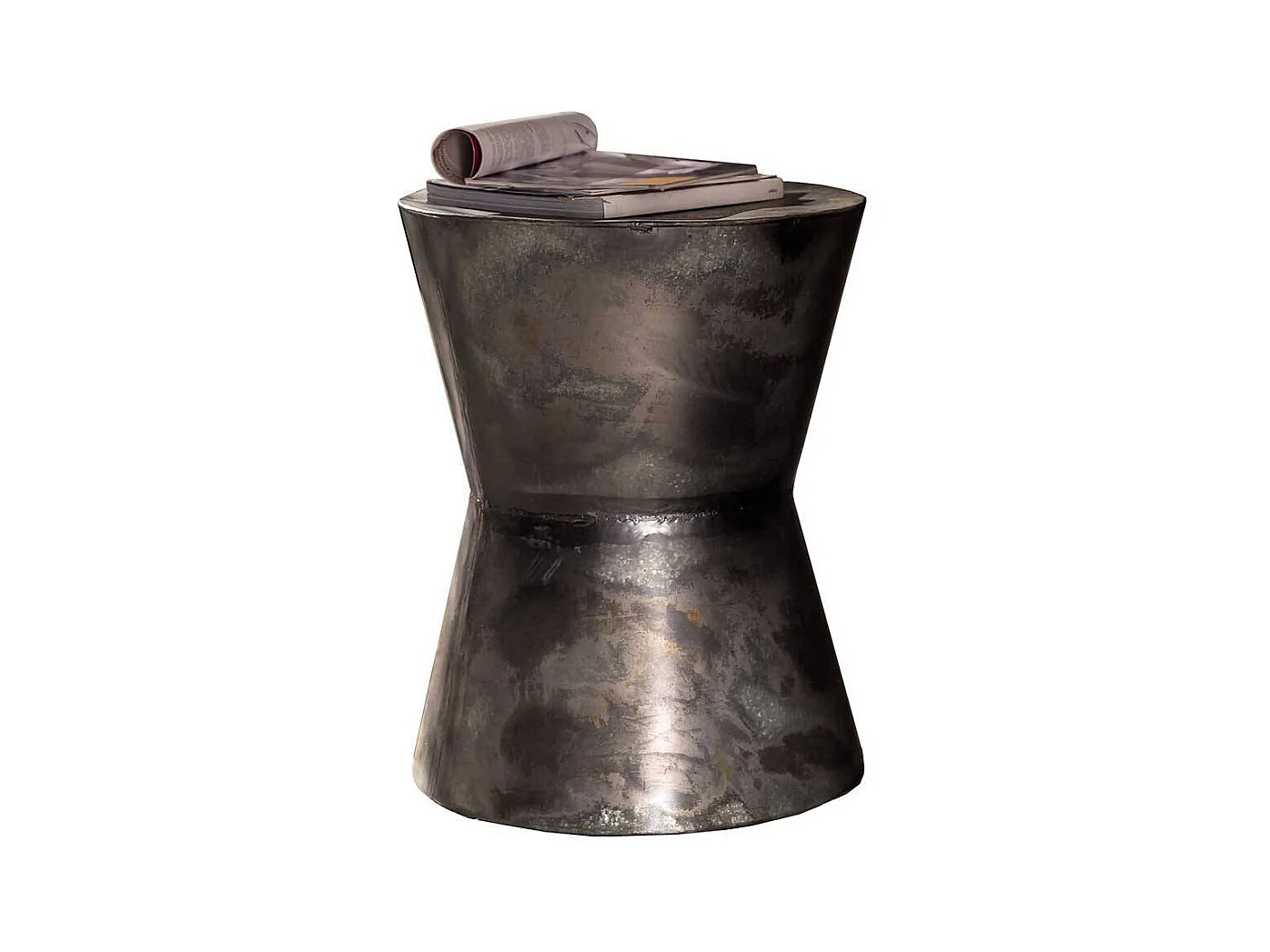 Industrial Beistelltisch aus Eisen runder Tischplatte