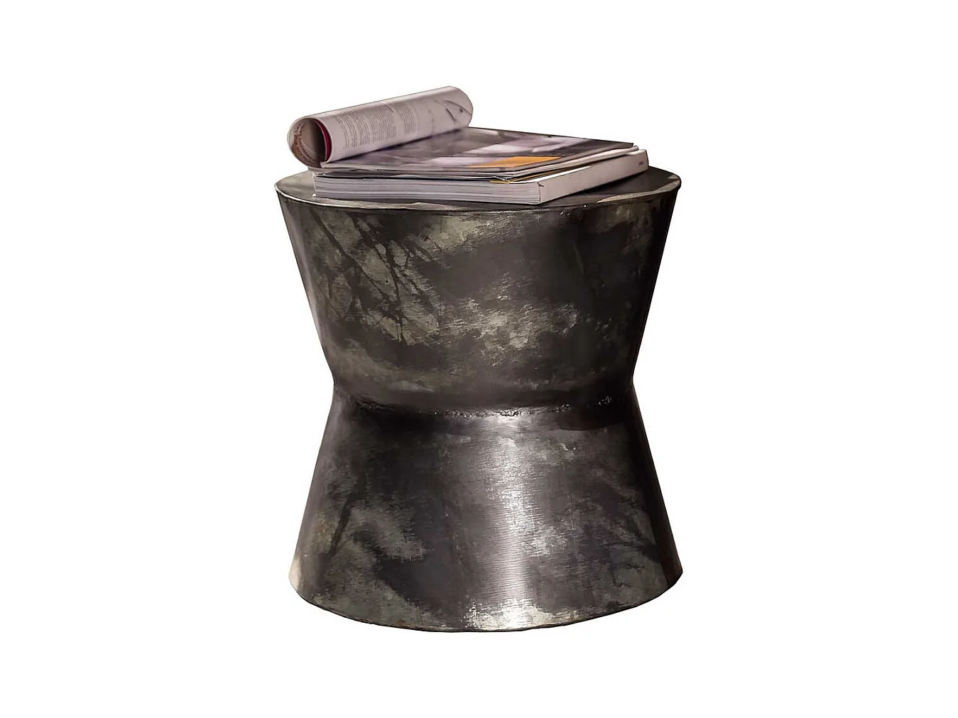 Industrial Beistelltisch aus Eisen runder Tischplatte