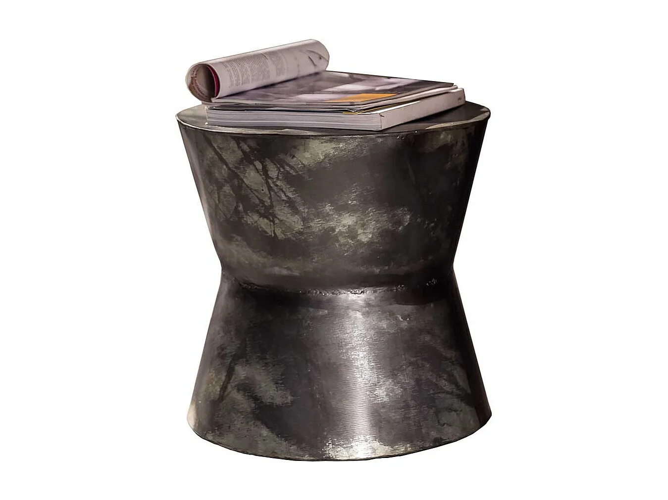 Industrial Beistelltisch aus Eisen runder Tischplatte