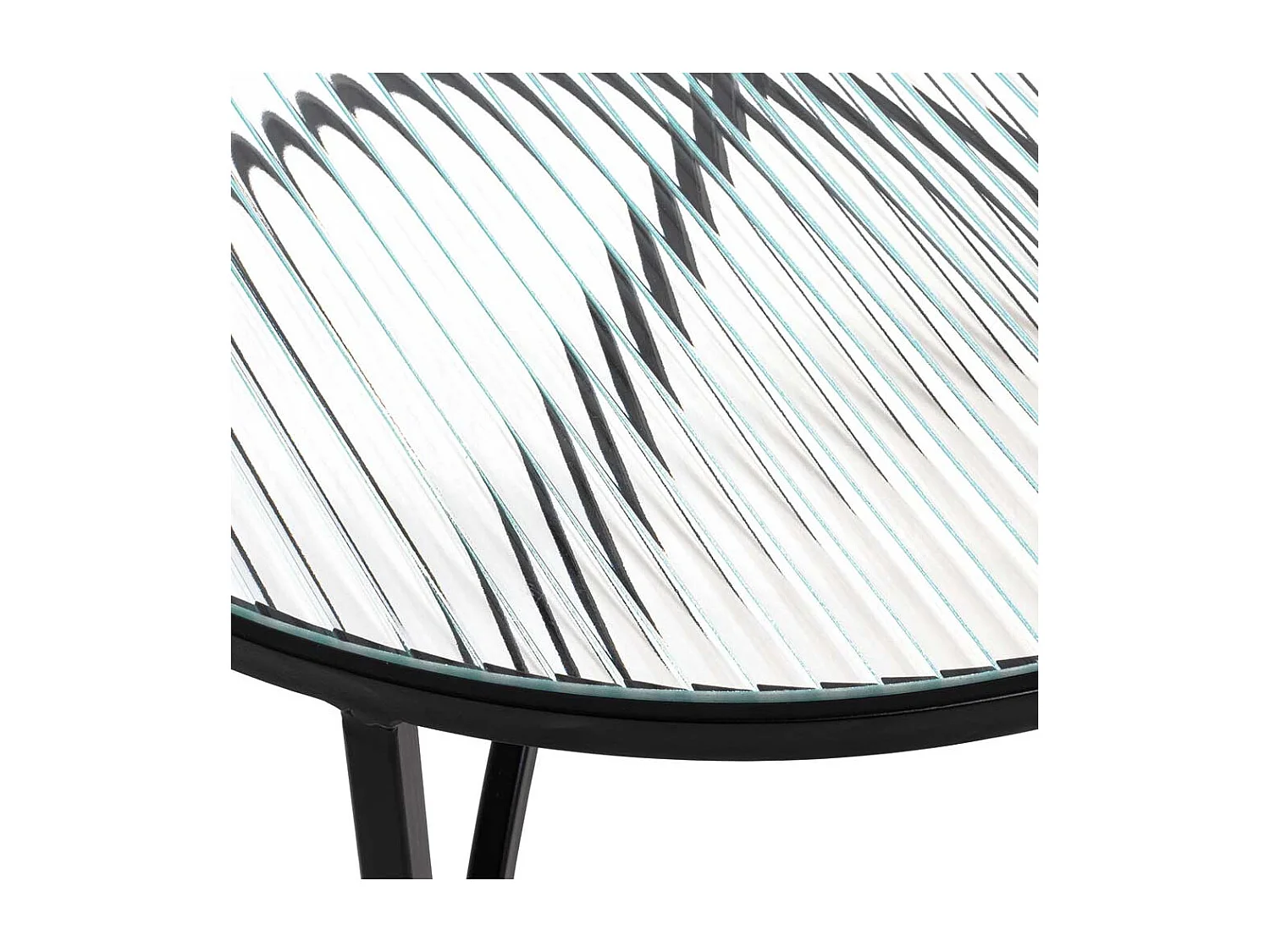 Beistelltischchen mit Strukturglasplatte Riffelglas