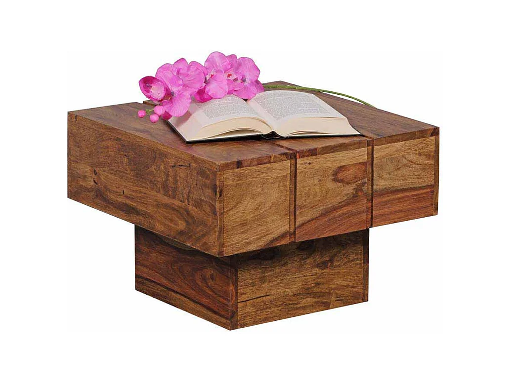 Beistelltisch aus Sheesham Massivholz 30 cm hoch