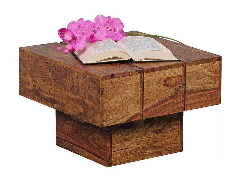 Beistelltisch aus Sheesham Massivholz 30 cm hoch