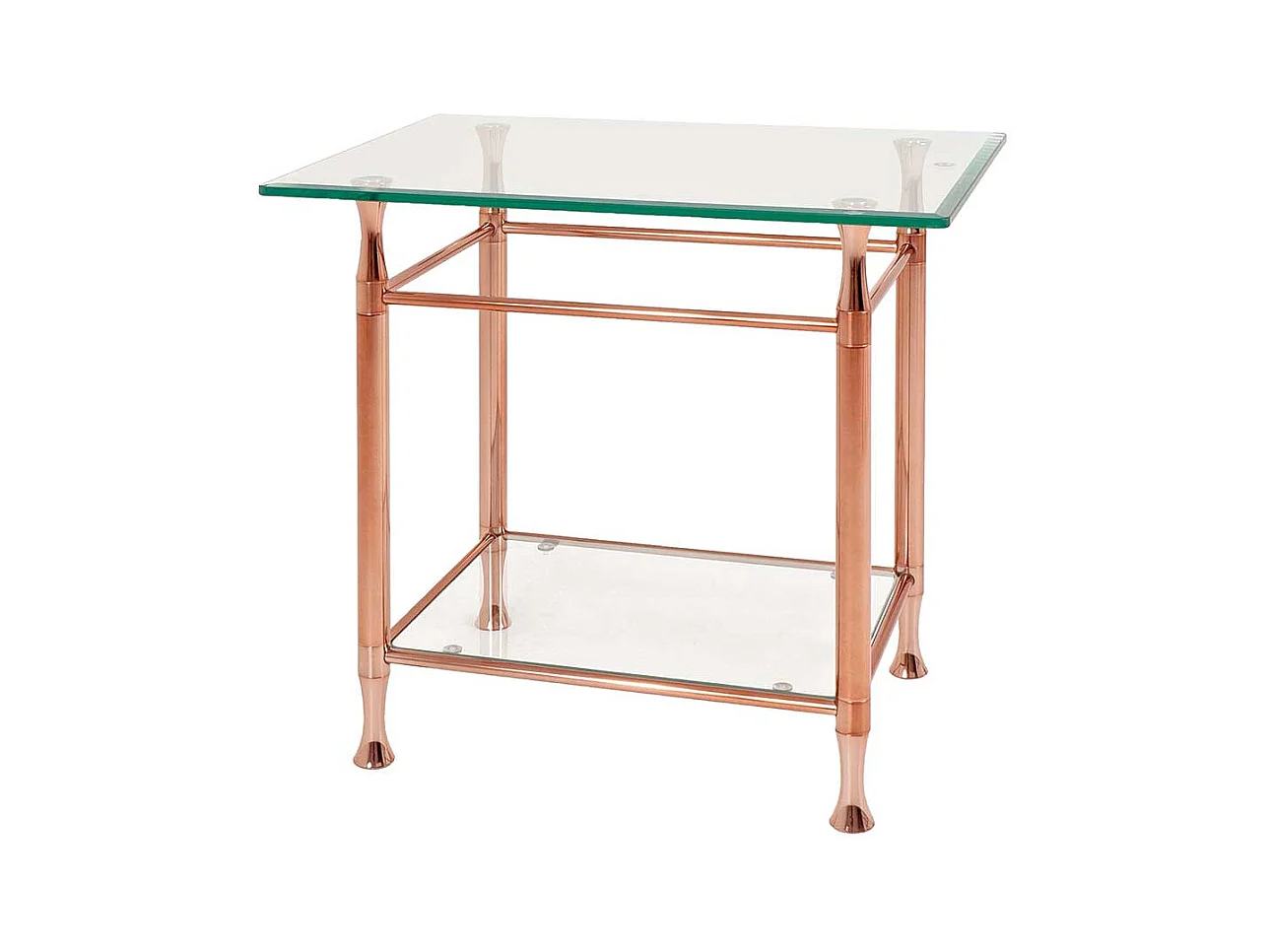 Beistelltisch in Kupferfarben Glas