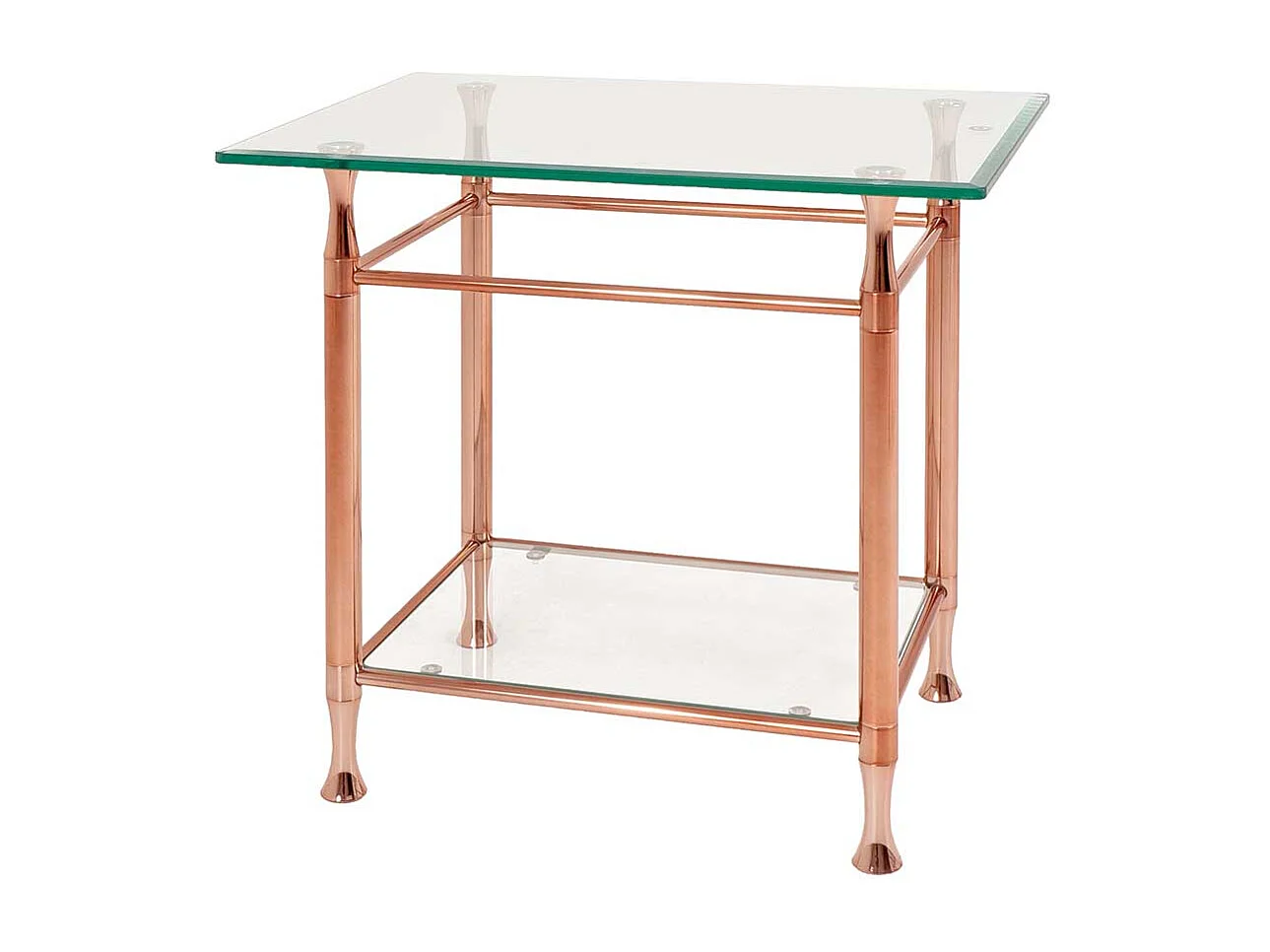 Beistelltisch in Kupferfarben Glas