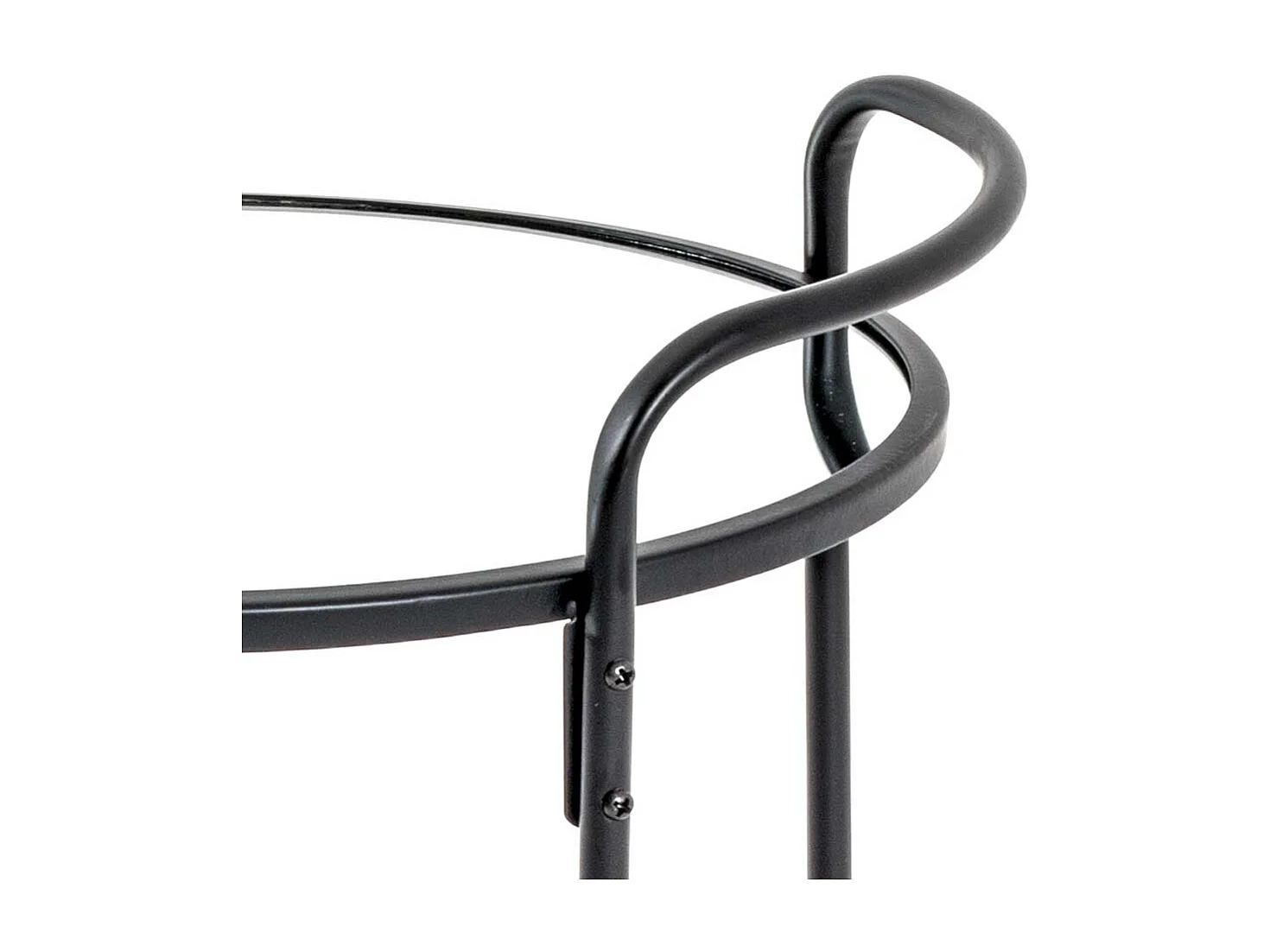 Moderner Beistelltisch aus Glas und Stahl Schwarz