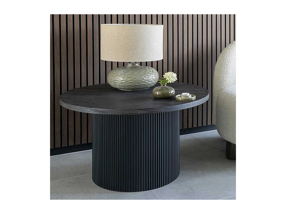 Beistelltisch Sofa Couchtisch in Dunkelbraun 80 cm breit