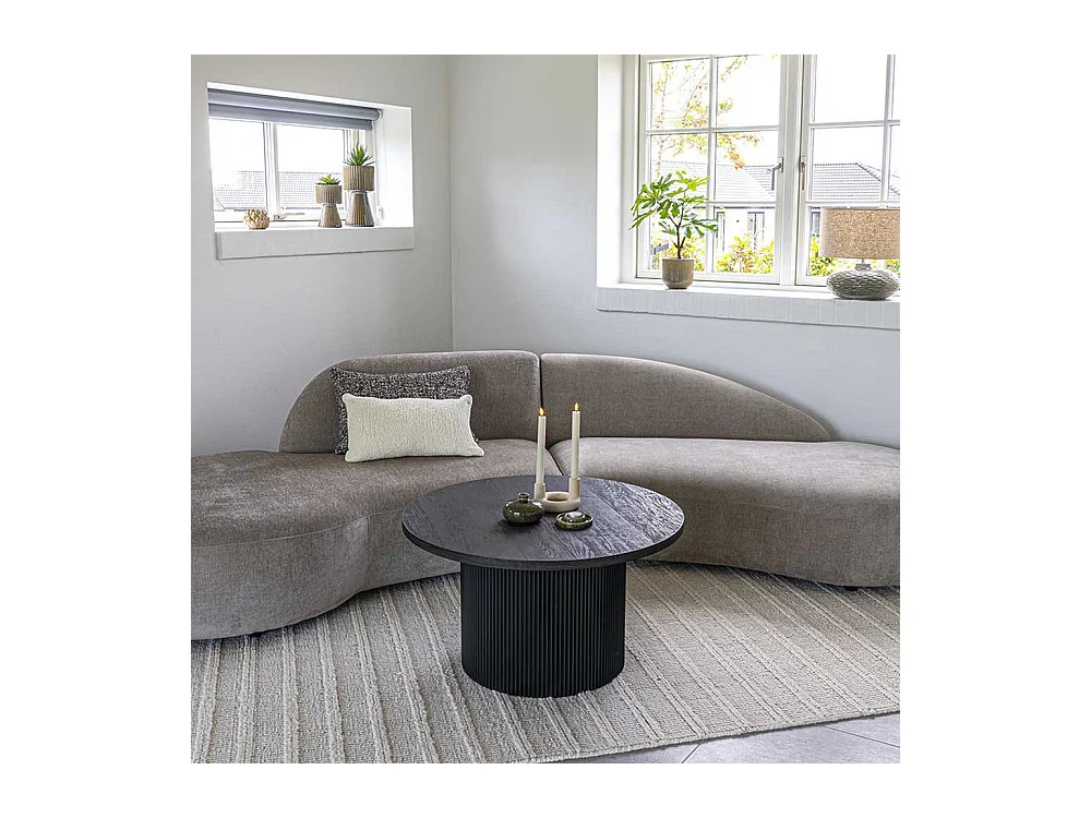 Beistelltisch Sofa Couchtisch in Dunkelbraun 80 cm breit