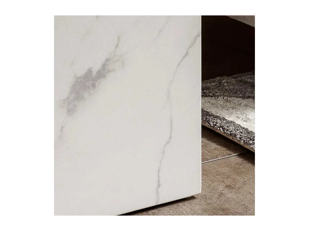 Weißer Beistelltisch in modernem Design Marmor Optik