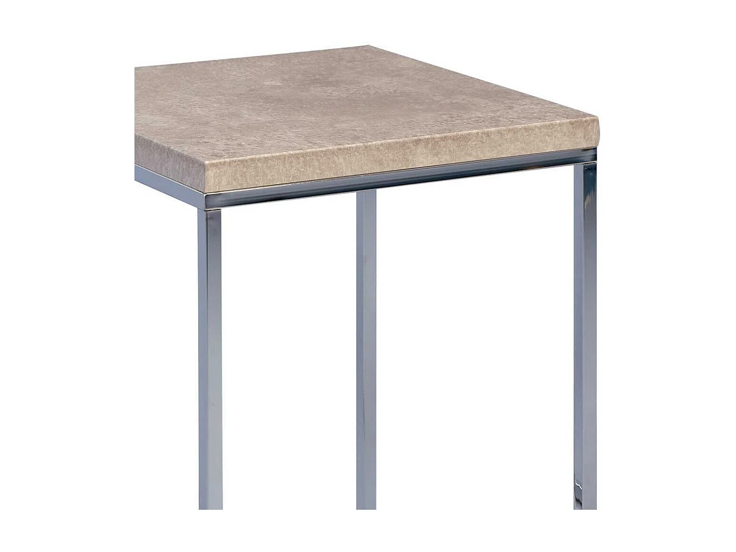 Sofa Beistelltisch in Beton Grau Metall