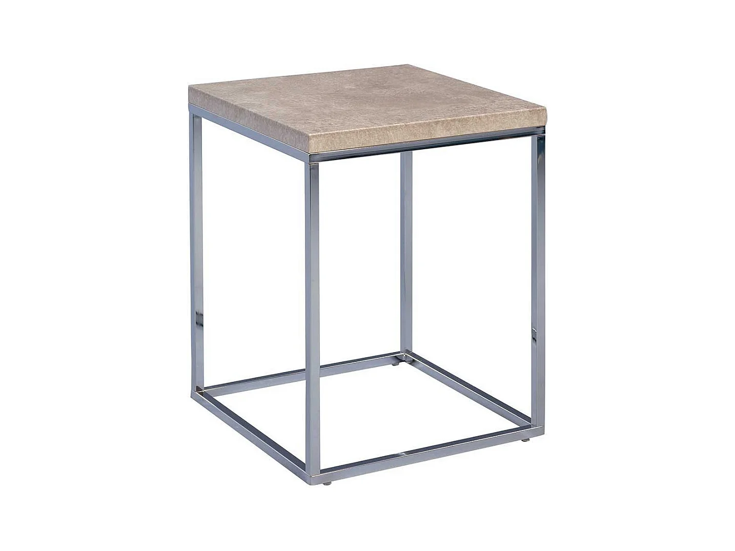 Sofa Beistelltisch in Beton Grau Metall