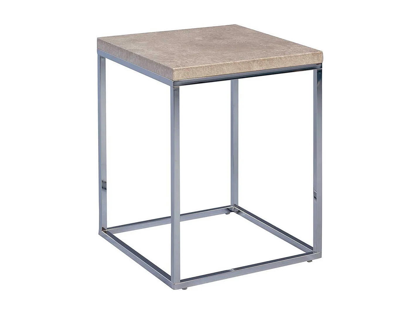 Sofa Beistelltisch in Beton Grau Metall