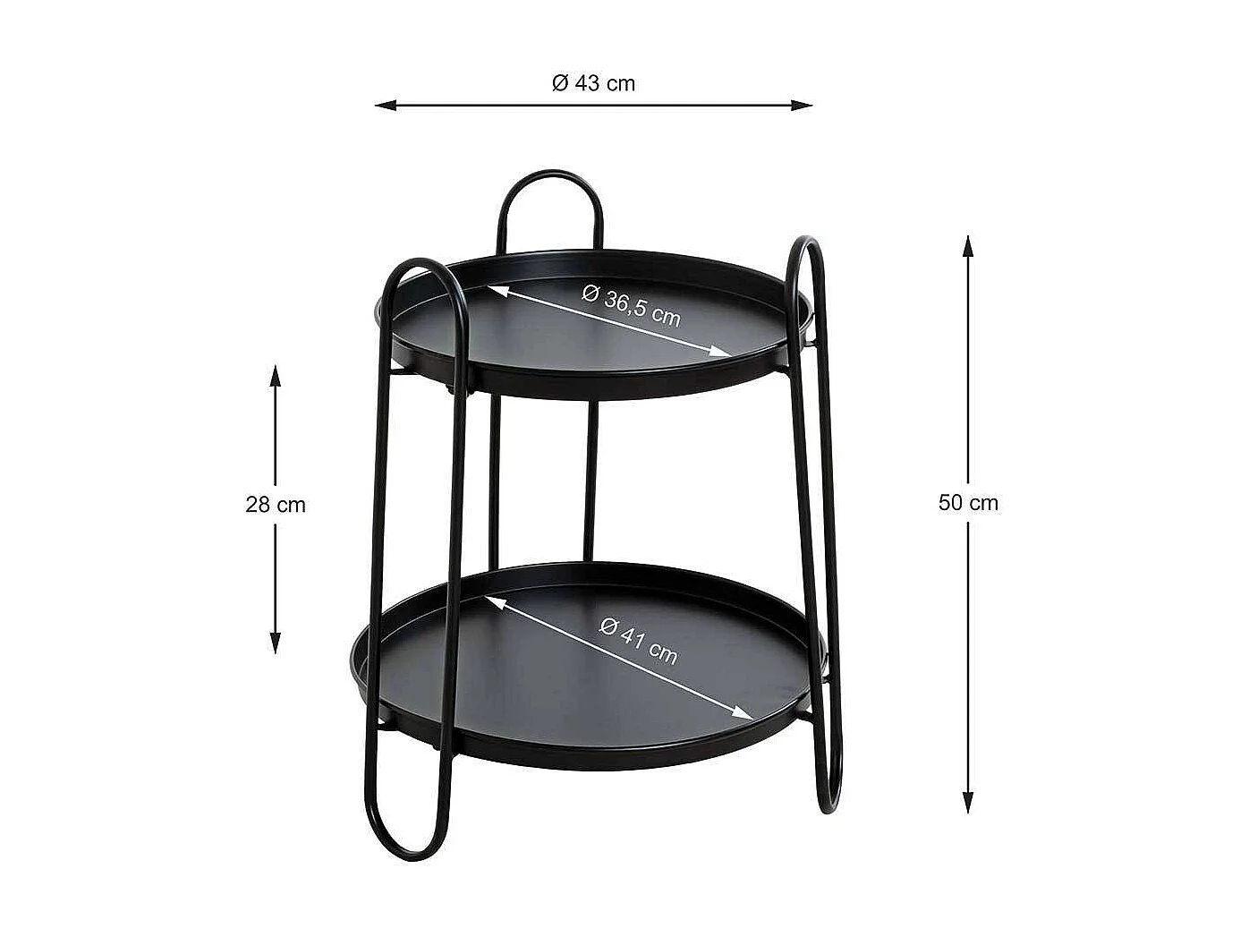 Beistelltischchen in modernem Design runder Tischplatte