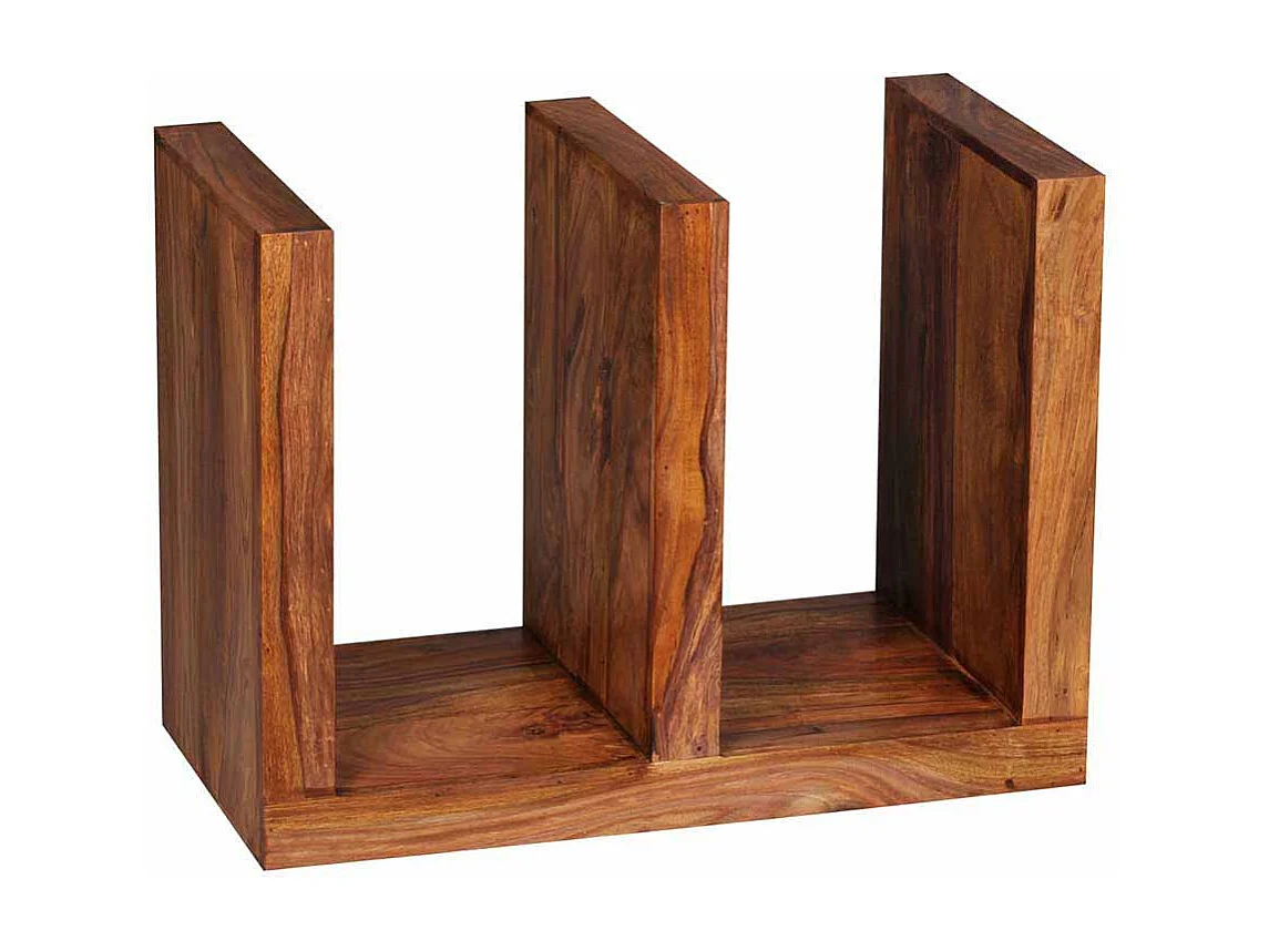 Design Beistelltisch in E-Form Sheesham Massivholz