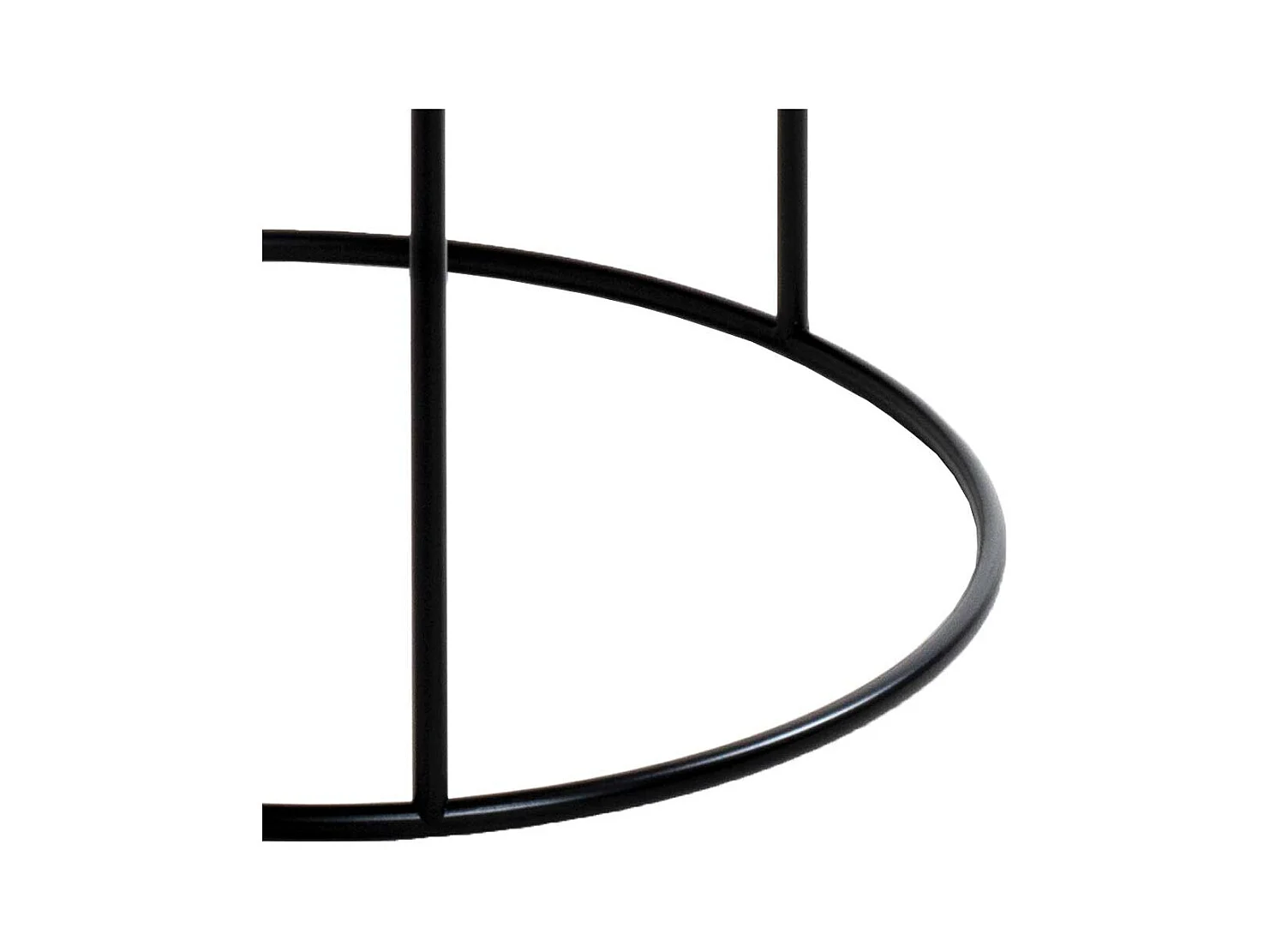 Spiegelglas Beistelltische mit Ringgestell Stahl (zweiteilig)